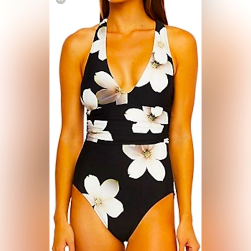 LAUREN RALPH LAUREN VILLA FLORAL TWIST BACK 1 piece SIZE 0 📍NEW W TAGS!